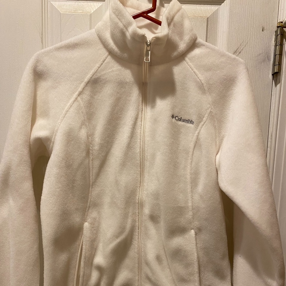 Women’s Columbia Fleece Full Zip Jacket White Medium